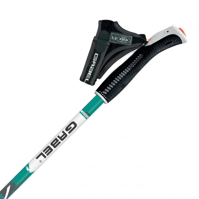 Палки для скандинавської ходьби Габел Vario S-9.6 Teal алюмінієві 2 секції легкі з швидкою системою