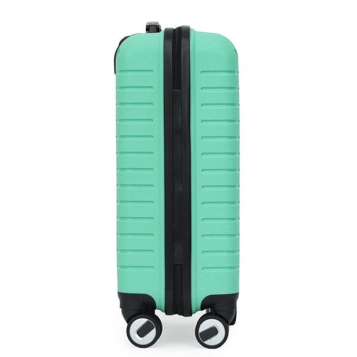 Чемодан Semi Line 19" S Морська зелень T5612-1 з 4 колесами та кодовим замком для ручної поклажі, поліпропілен, 36 л