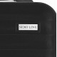 Чемодан Semi Line 28" L Чорний T5634-3 для авіаперельотів 93 л жорсткий корпус кодовий замок 4 колеса