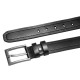 Чоловічий шкіряний ремінь Semi Line Black P8236-0 S 4 см з класичною пряжкою для талії 83-93 см