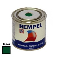Краска HEMPALIN ENAMEL зелёная 200 мл алкидная эмалевая для внутреннего и наружного использования