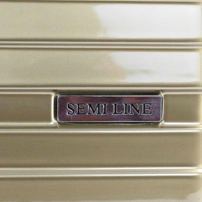 Чемодан Semi Line 28" L Золотой T5763-3 - Жесткий с кодовым замком, объем 114 л, 4 колеса