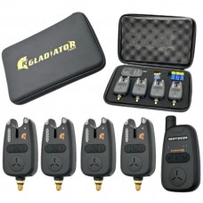 Набор сигнализаторов GLADIATOR RF298 4+1 Black с пейджером беспроводной до 200 м влагозащищенный