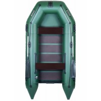 Надувна ПВХ човен Ладья ЛТ-310 МЕ на моторі, чотиримісна, з слань-ковриком і пересувним заднім сидінням