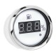 Цифровой датчик топлива судовой I GAUGE 52MM с LED дисплеем 240-33 OHM белый хром для лодки и катера