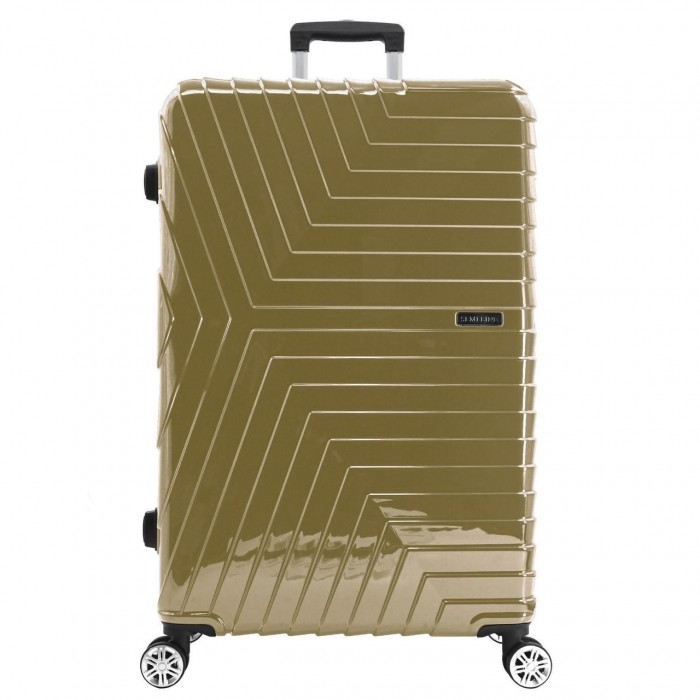 Чемодан Semi Line 28" L Золотой T5763-3 - Жесткий с кодовым замком, объем 114 л, 4 колеса