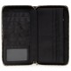 Жіночий гаманець Semi Line Black 3051-7 зі штучної шкіри Saffiano, 14 слотів для карт, 2 відділення для