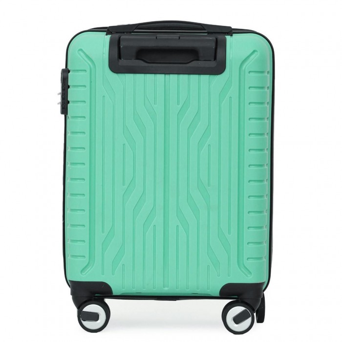 Чемодан Semi Line 19" S Морська зелень T5612-1 з 4 колесами та кодовим замком для ручної поклажі, поліпропілен, 36 л