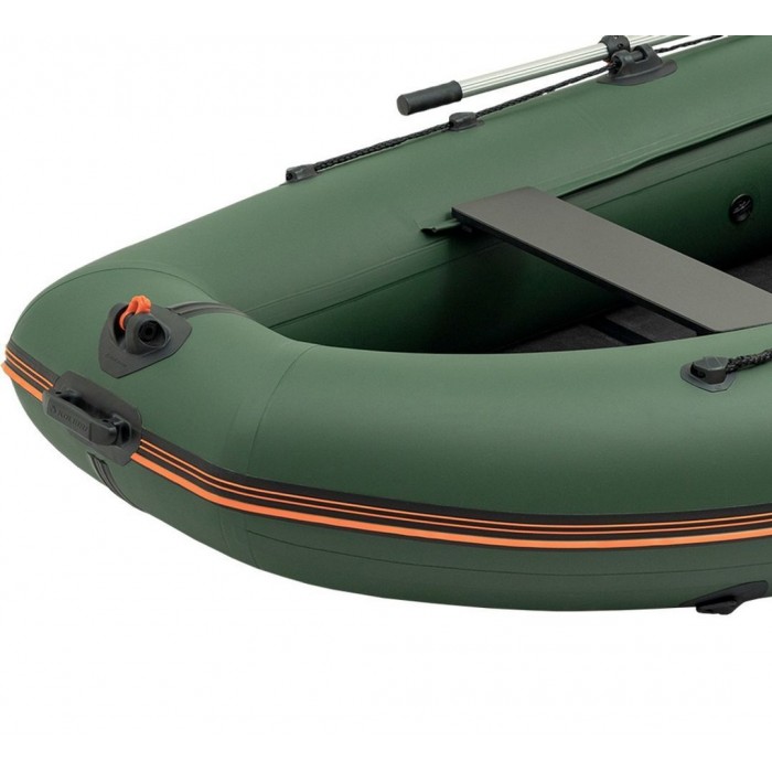 Колибри КМ-280ДЛ (Kolibri KM-280DL) зелёная моторная килевая надувная лодка + Air-Deck