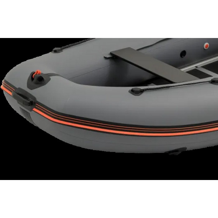 Колібрі КМ-360ДСЛ (Kolibri KM-360DSL) темно-сірий моторний кільовий надувний човен + алюмінієвий пайол