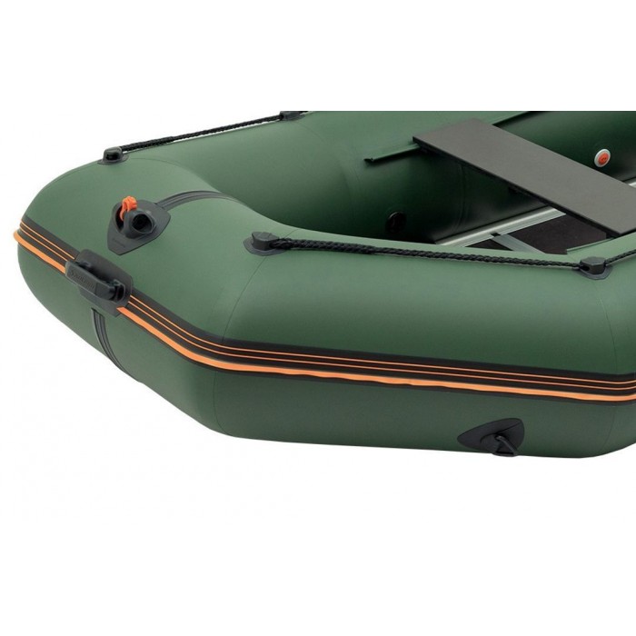 Колибри КМ-360Д (Kolibri KM-360D Профи) зелёная моторная килевая надувная лодка + фанерный пайол