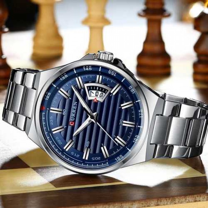 Curren 8375 Silver-Blue