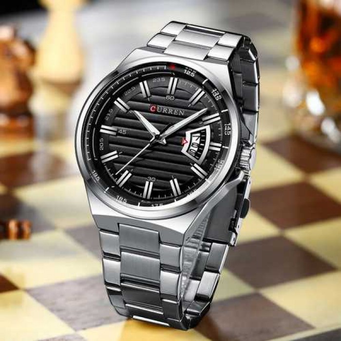 Curren 8375 Silver-Black