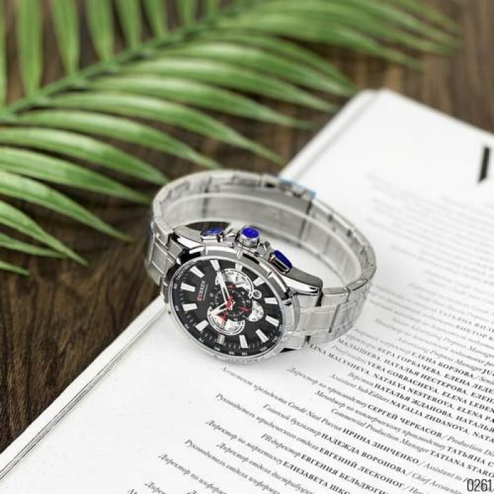Curren 8363 Silver-Black