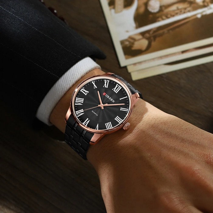 Curren 8422 Black-Gold