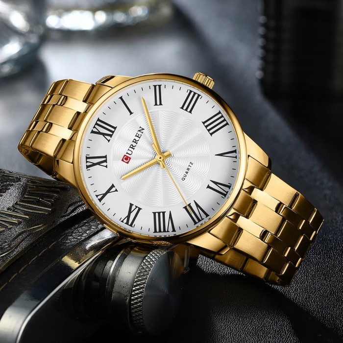 Curren 8422 Gold-White