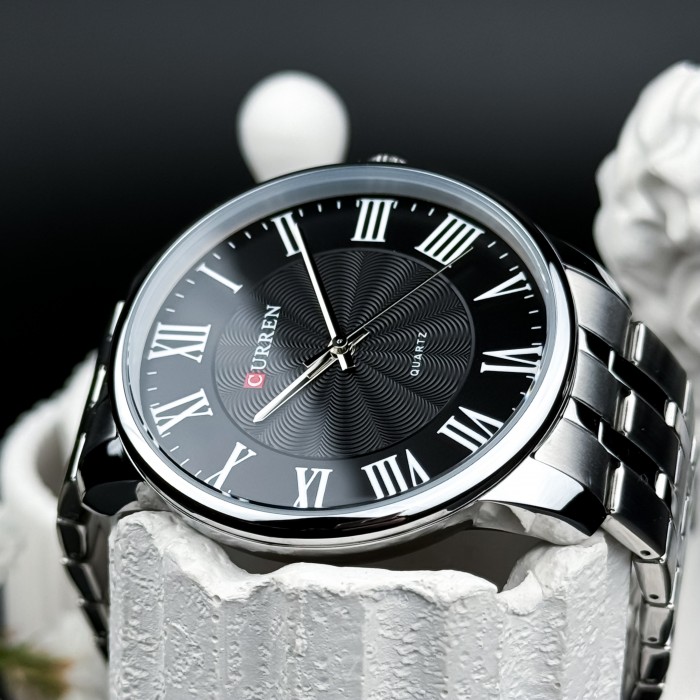 Curren 8422 Silver-Black