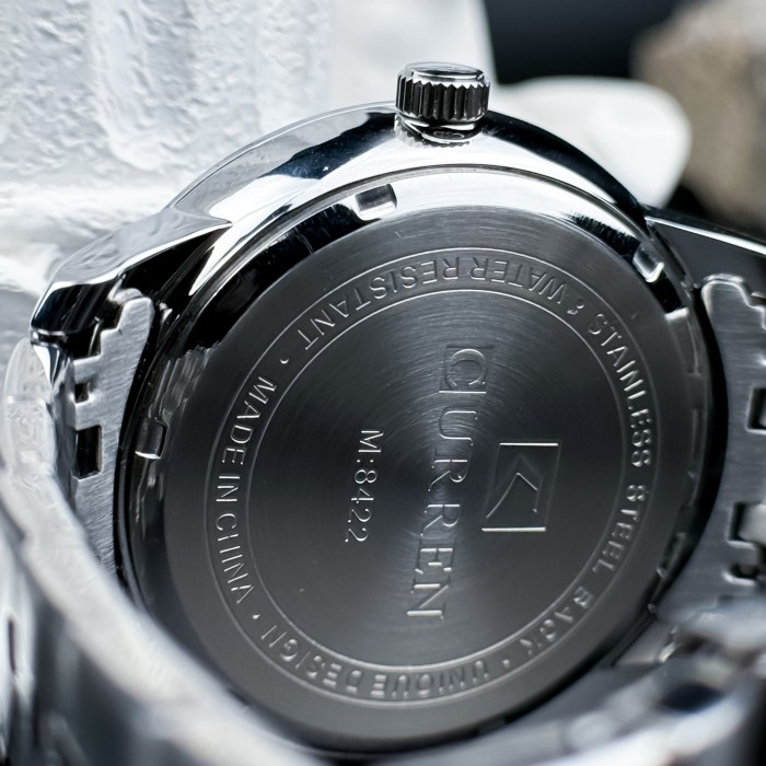 Curren 8422 Silver-Black