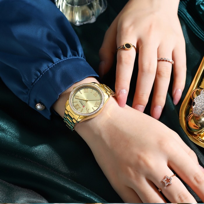 Curren 9088 Gold-Gold