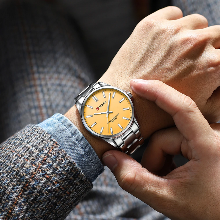 Curren 9090 Silver-Orange