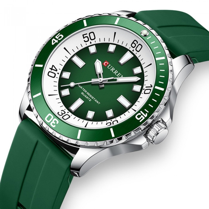 Curren 8448 Silver-Green