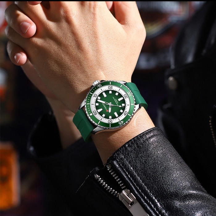 Curren 8448 Silver-Green