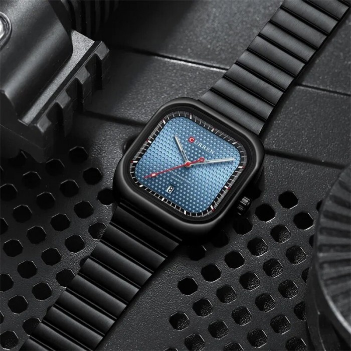Curren 8460 Black-Blue