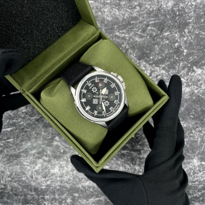 Awarder Embroidery Silver-Army Green Black Battery 10ATM