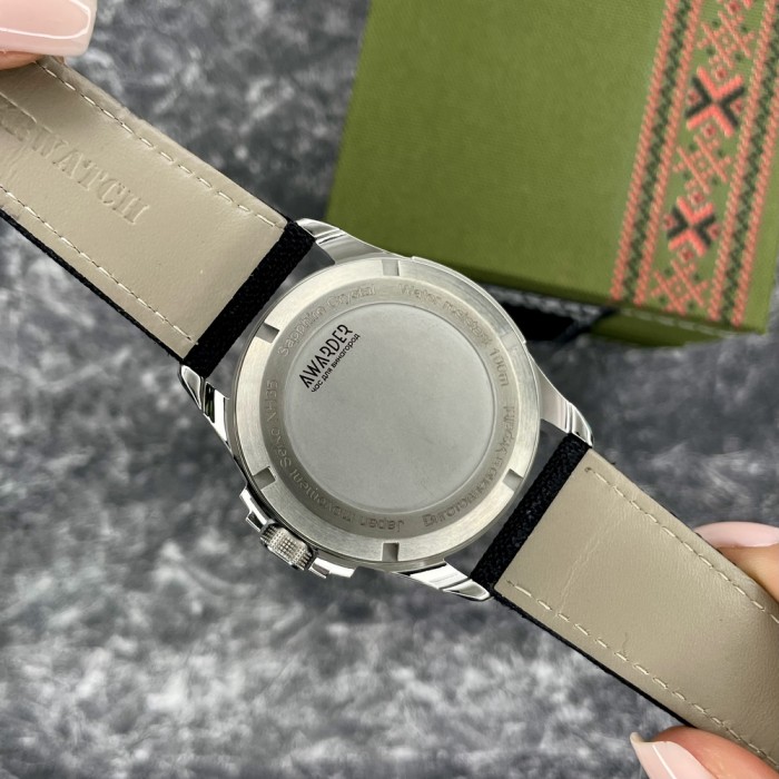 Awarder Embroidery Silver-Green Black Automatic 10ATM