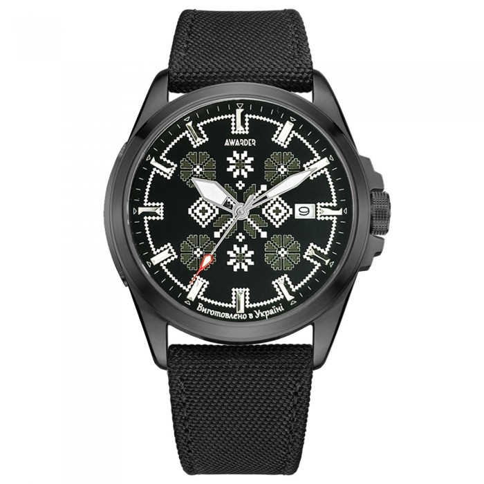 Awarder Embroidery Black-Army Green Black Automatic 10ATM