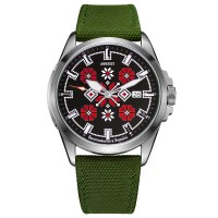 Awarder Embroidery Silver-Red Green  Automatic 10ATM