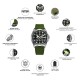 Awarder Embroidery Silver-Army Green Green  Automatic 10ATM
