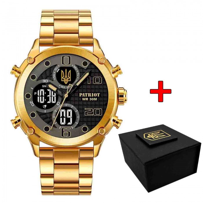 Patriot 017 Тризуб Золото Gold-Black Steel
