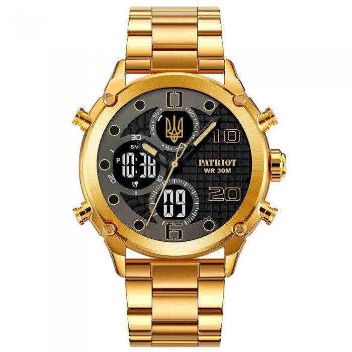 Patriot 017 Тризуб Золото Gold-Black Steel