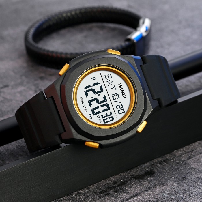 Skmei 2023BKGD-WT Black-Gold White