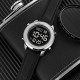 Skmei 1864LSIBK Silver-Black Leather