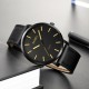 Skmei 1984LGD Gold-leather belt