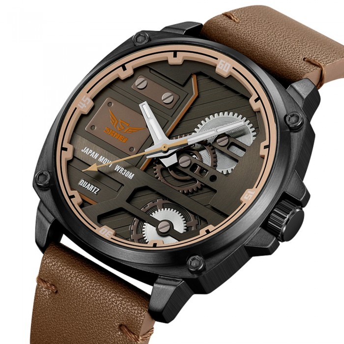 Skmei 2289BKLBN Black-Light Brown