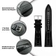 Шкіряний ремінець Premium 20х18 мм. Black