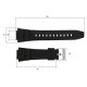 Ремінець для годинника Skmei 1454BKBK Black-Black