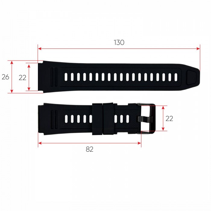 Ремінець для смарт годинника Modfit Hunter Black