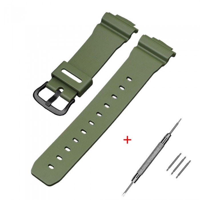 Ремінець для Casio G-Shock DW-6900 Army Green BK