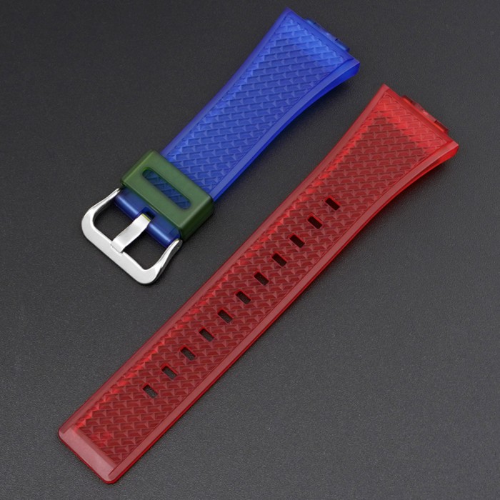 Ремінець для Casio G-Shock GA-100/110 Transl-Red-Blue SI