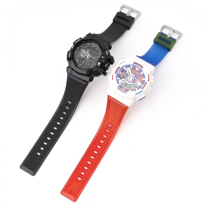 Ремінець для Casio G-Shock GA-100/110 Transl-Red-Blue SI