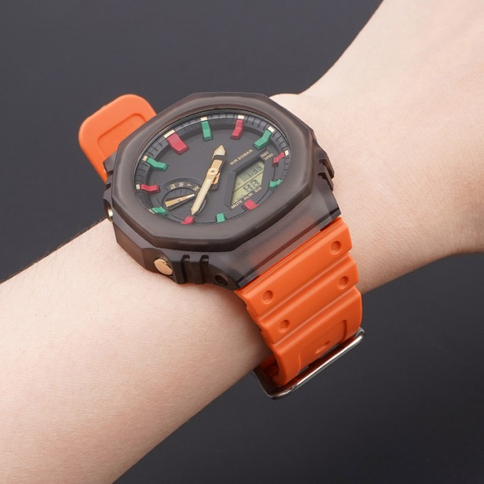 Ремінець для Casio G-Shock GA-2100/2110 Orange SI