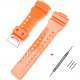 Ремінець для Casio G-Shock GA-100/110 Orange-Glossy SI