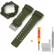 Ремінець + безель (рант) для Casio G-Shock GA-100 Army Green-Glossy SI