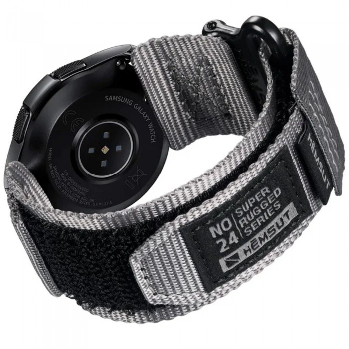 Ремінець для годинника Hemsut HGA121 Super Strong Nylon Grey 22 mm