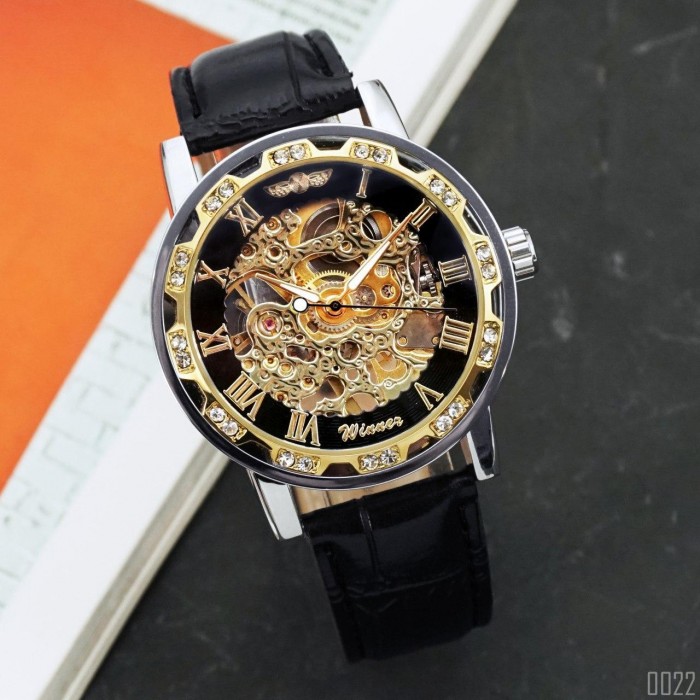 Winner 8012 Diamonds Automatic Black-Silver-Gold-Black