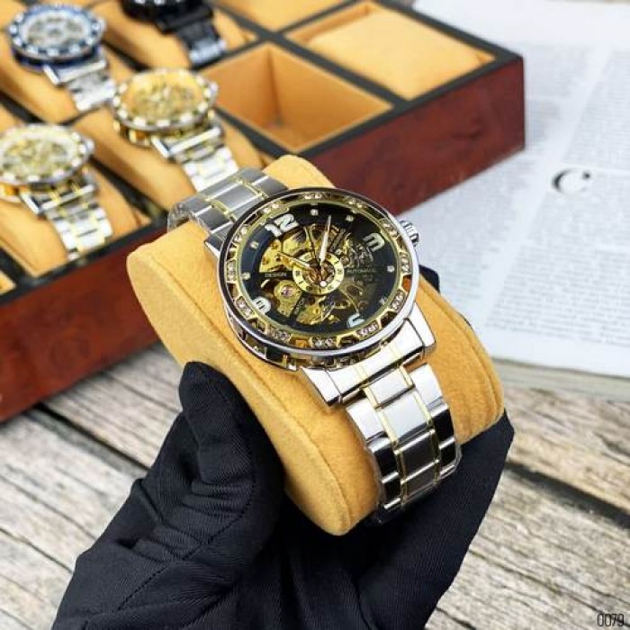 Forsining 8209 Silvr-Gold-Black